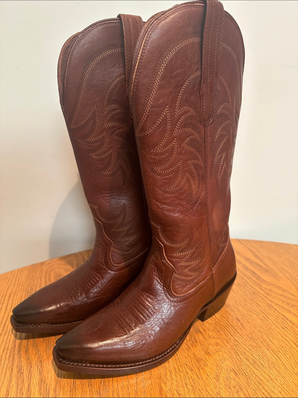 Tecovas—The Annie Sequoia—Leather Western Cowboy Boots with Stitch Detailing